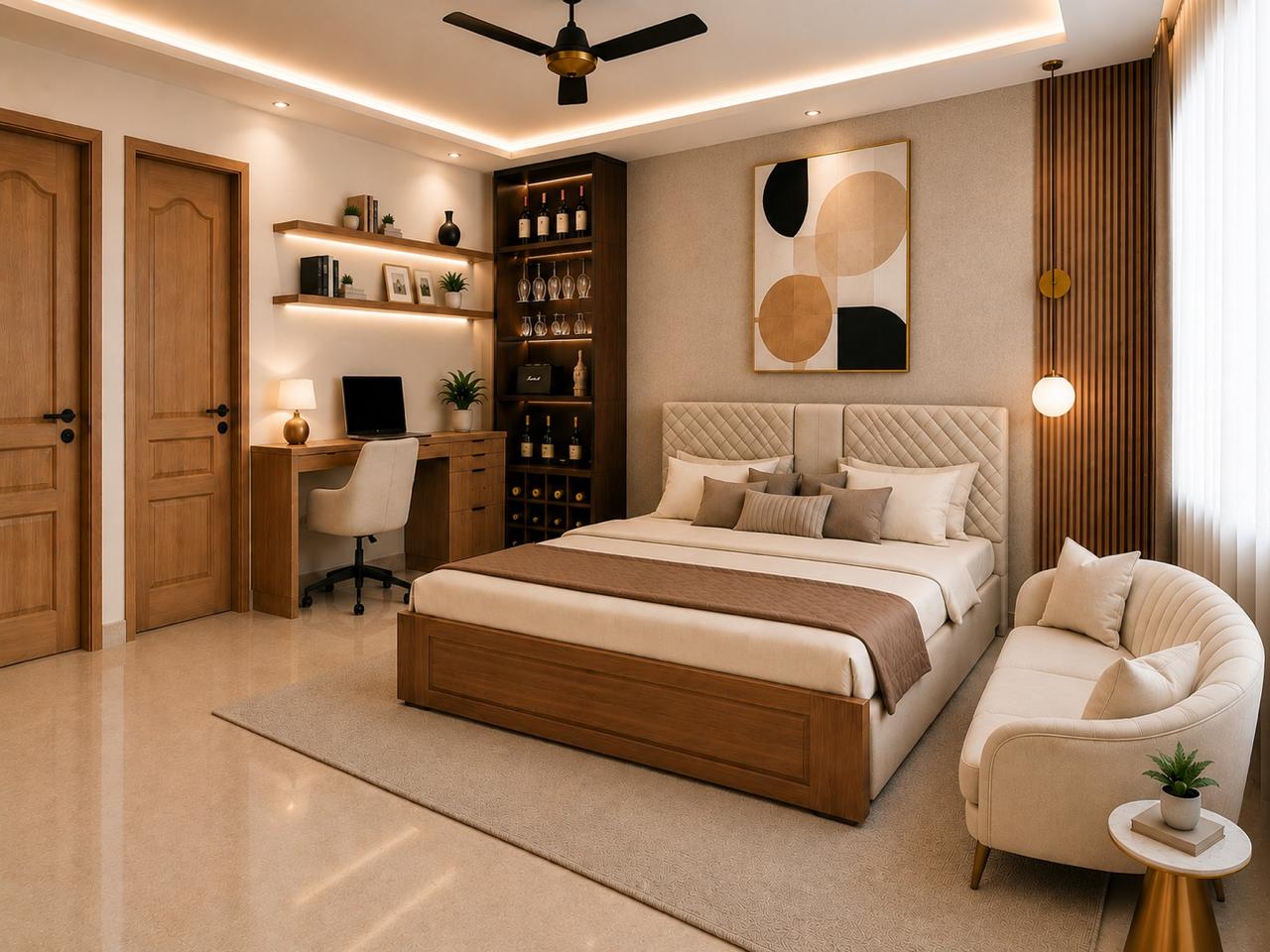 Luxury bedroom interior design